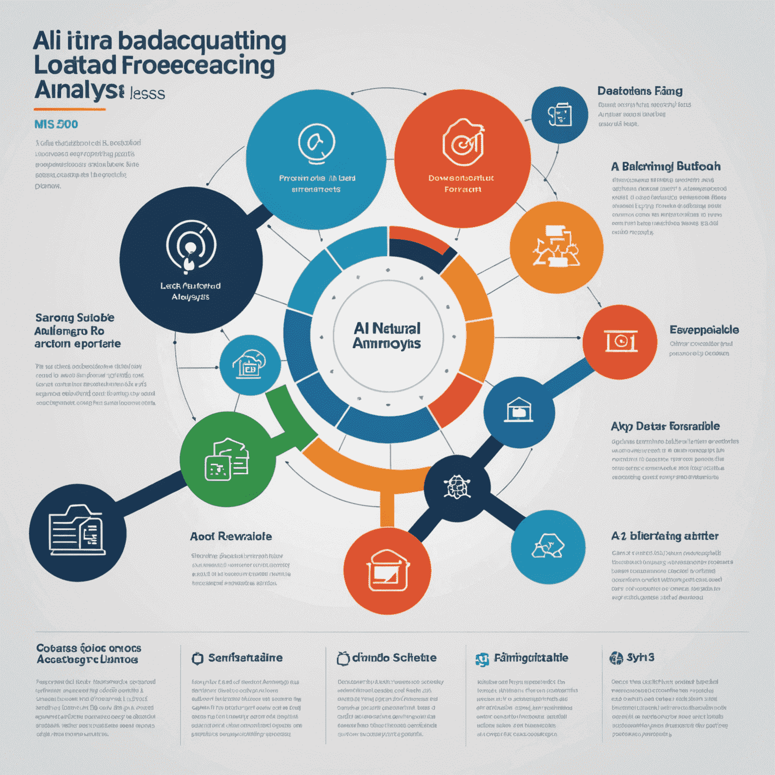 Infographic showing the process of AI-powered load forecasting, from data input to predictive analysis and actionable insights
